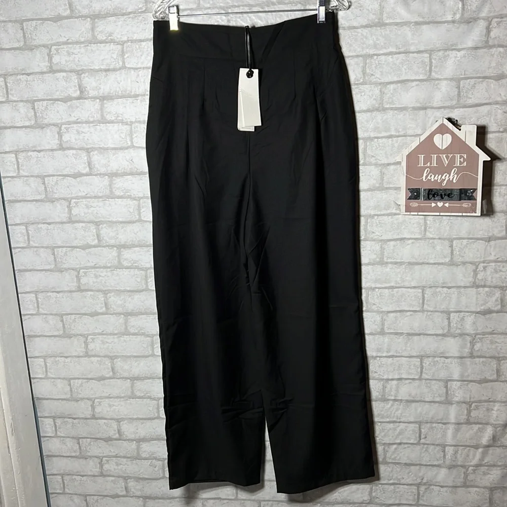 Lattlelier black high waisted pleated pants size xl - Picture 6 of 14